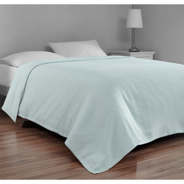 Piparmētru zaļš kokvilnas gultas pārklājs divguļamai gultai 200x230 cm Serenity – Mijolnir