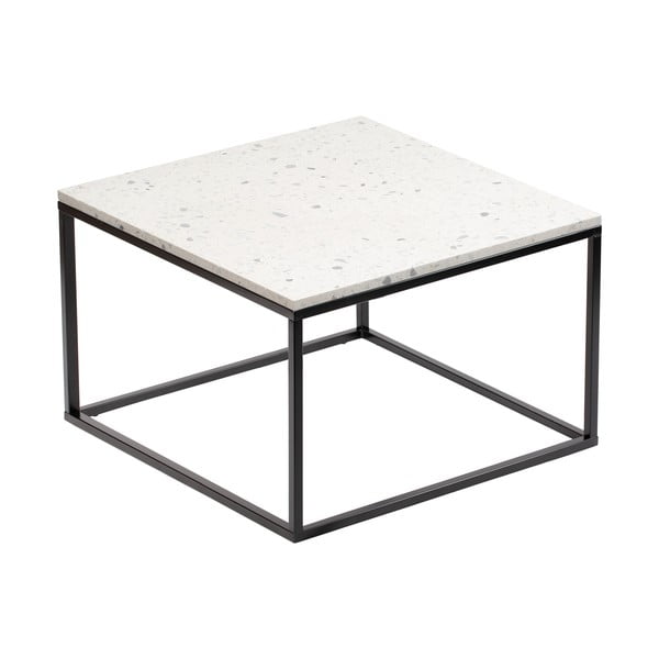 Sānu galdiņš ar akmens virsmu RGE Bianco, garums 75 cm