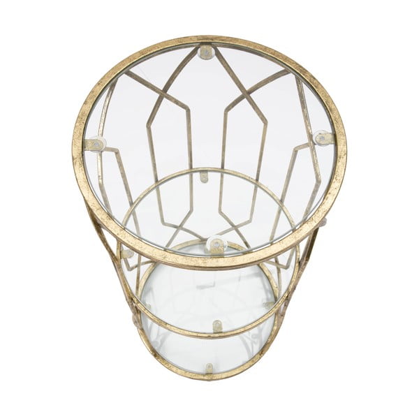 Apaļš sānu galdiņš ar stikla galda virsmu ø 35 cm Tunisi – Mauro Ferretti-image-1