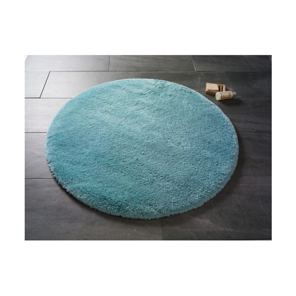 Gaiši zils apaļš vannas istabas paklājs Confetti Miami, ⌀ 100 cm