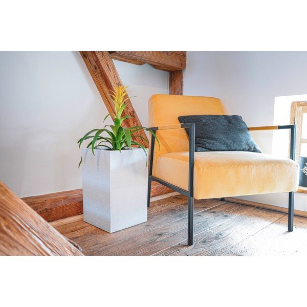 Pašlaistošs puķu pods no pārstrādātas plastmasas Cubico Stone – Flower Lover-image-1
