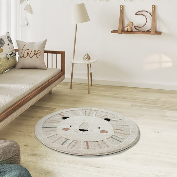 Krēmkrāsas bērnu paklājs ø120 cm Clown – Universal-image-1