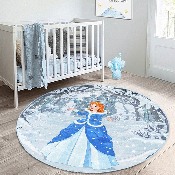 Zils bērnu paklājs ø 100 cm Comfort – Mila Home-image-2
