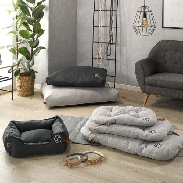 Tumši pelēks matracis suņiem 80x100 cm – Love Story-image-2