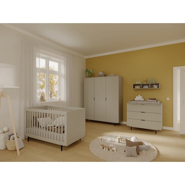 Pelēka bērnu gulta ar redelēm 70x140 cm Tomino – Germania-image-3