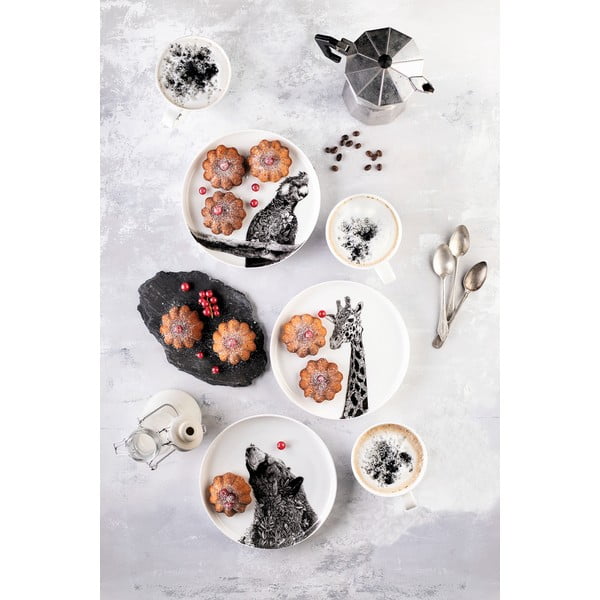 Balts porcelāna šķīvis Maxwell & Williams Marini Ferlazzo Giraffe, ø 20 cm-image-1