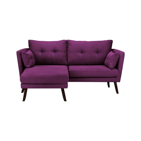 Violets trīsvietīgs dīvāns Mazzini Sofas Elena, ar atpūtas krēslu kreisajā stūrī-image-1