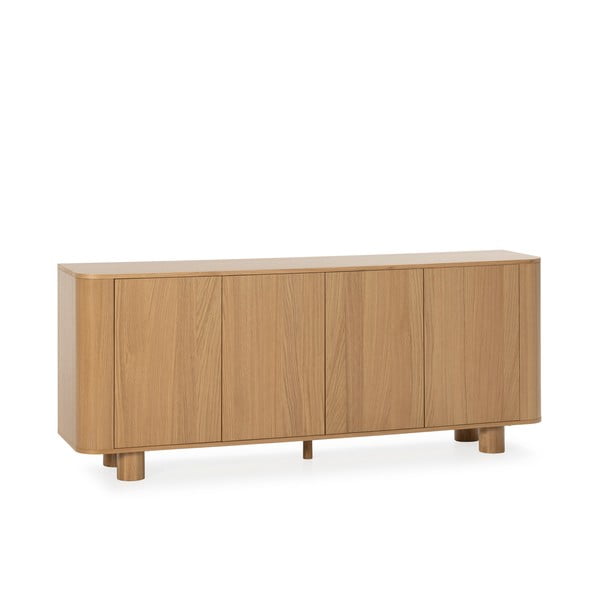 Dabīga toņa kumode ar ozolkoka imitāciju 180x75x40 cm Padoc – MOME-image-3