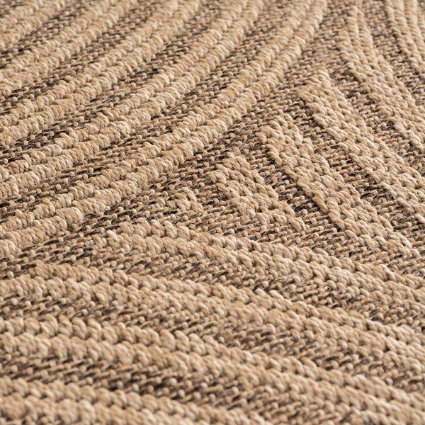 Brūns apaļš iekštelpu un āra paklājs ø 80 cm Timber 1401 – Ayyildiz Carpets-image-2