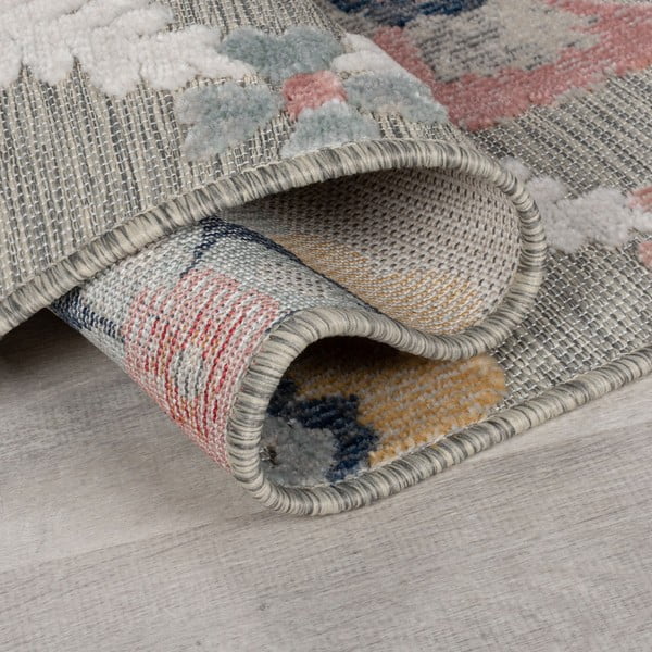 Pelēks āra paklājs 230x80 cm Flora – Flair Rugs-image-3