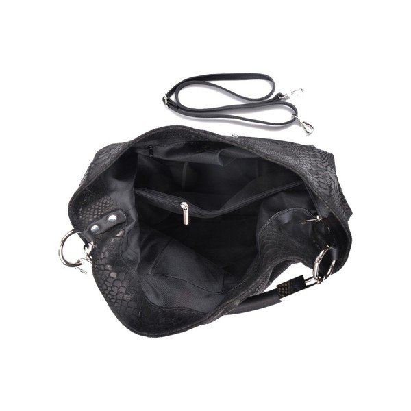 Melna ādas rokassoma Carla Ferreri Druhno-image-1