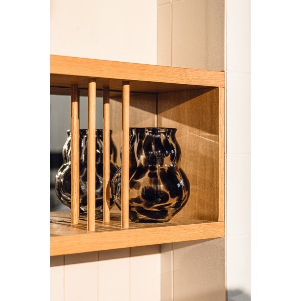 Tumši brūna stikla rokām darināta vāze (augstums 22 cm) Dam – noo.ma-image-3