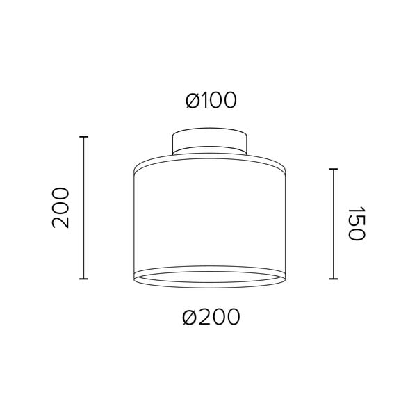 Melna griestu lampa ar sudraba detaļām Sotto Luce Mika XS CP, ⌀ 20 cm-image-2