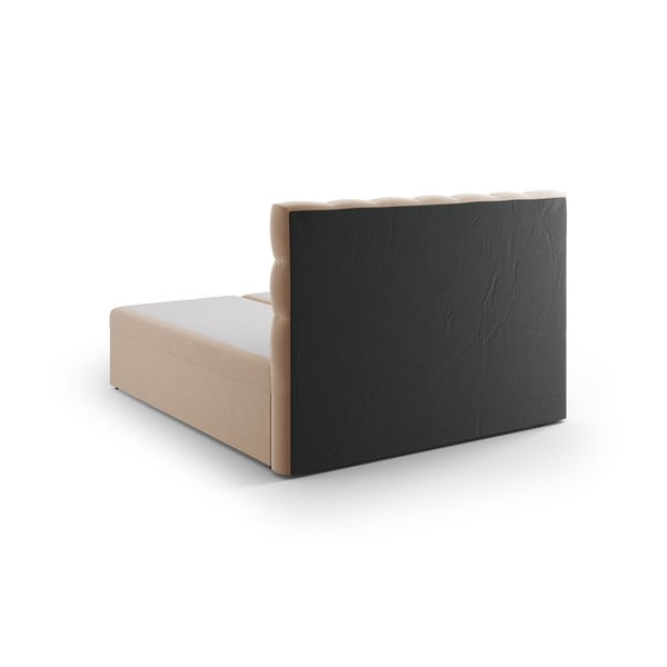 Gaiši brūna atsperu gulta ar veļas kasti 160x200 cm Bali – Cosmopolitan Design-image-3