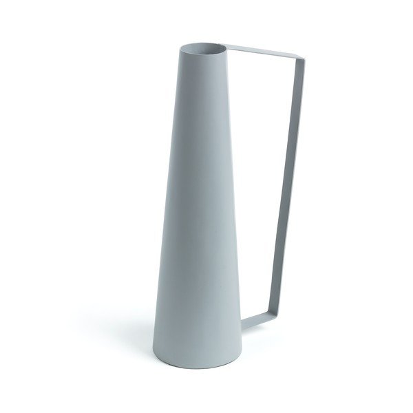 Pelēka vāze La Forma, augstums 14 cm