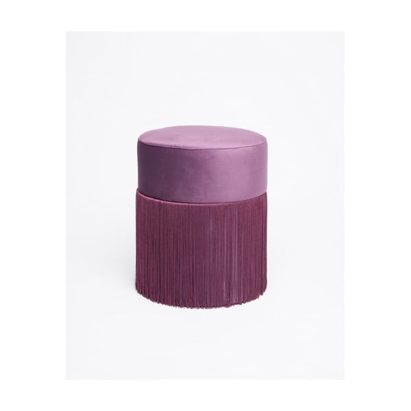 Violets pufs ar samta pārvalku Velvet Atelier, ø 36 cm