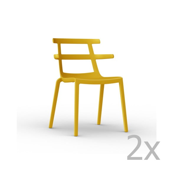 2 dzeltenu dārza krēslu komplekts Resol Tokyo