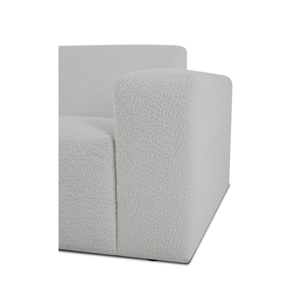 Balts dīvāns no buklē auduma 228 cm Roxy – Scandic-image-3