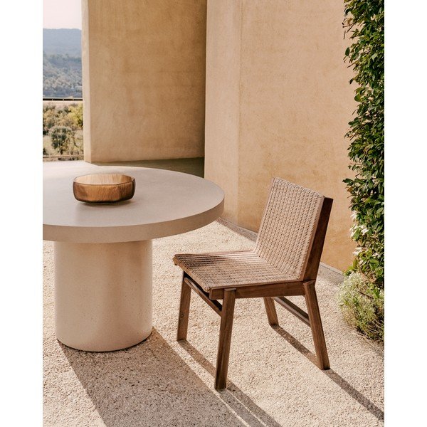 Dabīga toņa masīvkoka dārza krēsls Itani – Kave Home-image-1