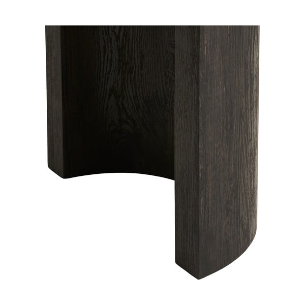 Tumši brūns konsoles galds ar ozolkoka imitāciju 38x114 cm Bibione – House Nordic-image-3