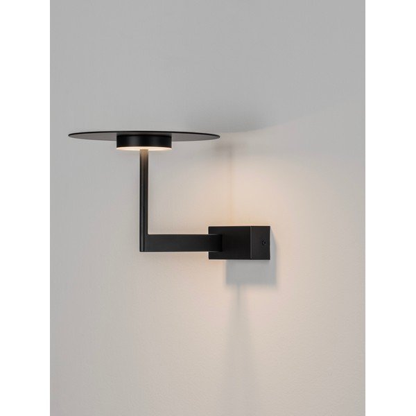 Matēti melna alumīnija LED sienas lampa Tovi – Nova Luce-image-1