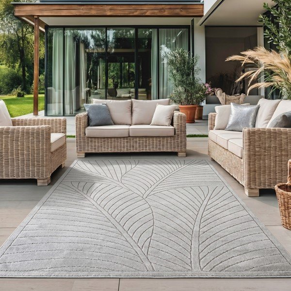 Sudraba krāsas iekštelpu un āra paklājs 200x290 cm Nova 1203 – Ayyildiz Carpets-image-1