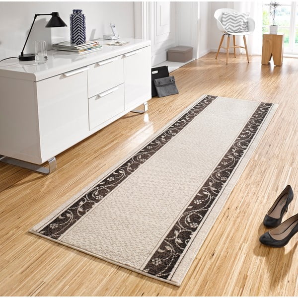 Brūns/bēšs celiņa paklājs 80x350 cm Plant – Hanse Home-image-1