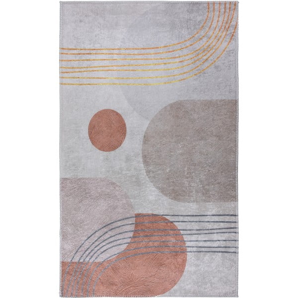 Oranžs/krēmkrāsas mazgājams paklājs 120x160 cm – Vitaus