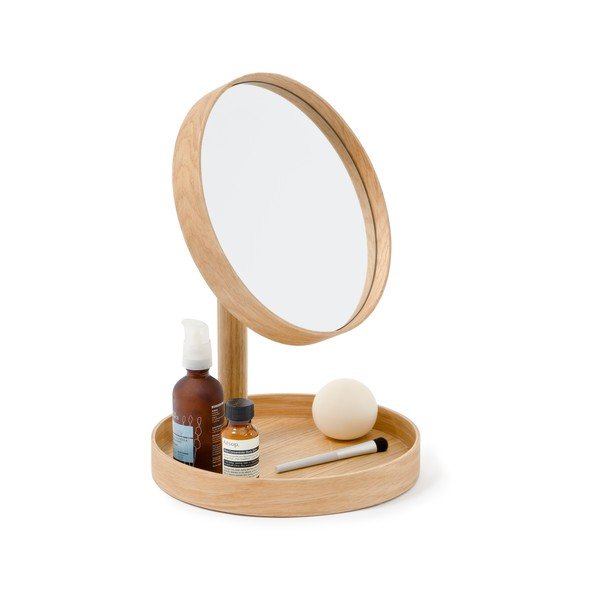 Kosmētiskais spogulis ar ozolkoka rāmi Wireworks Cosmos, ø 25 cm-image-4
