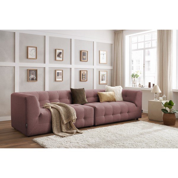 Tumši rozā dīvāns 324 cm Kleber – Bobochic Paris-image-1
