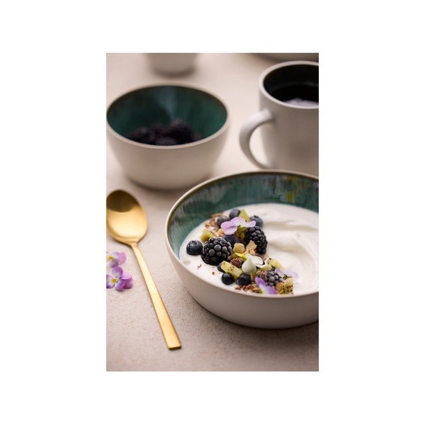 Balta/zaļa keramikas krūze 300 ml Gastro White/Green – Bitz-image-4