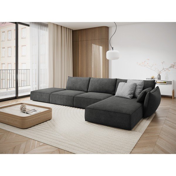 Pelēks stūra dīvāns (labais stūris) Vanda – Mazzini Sofas-image-1
