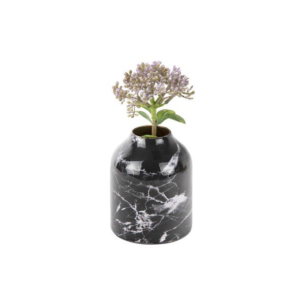 Melnbalts dzelzs svečturis PT LIVING Marble, augstums 10 cm-image-2