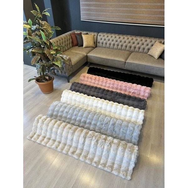 Melns mazgājams paklājs 150x230 cm Bubble Black – Mila Home-image-4