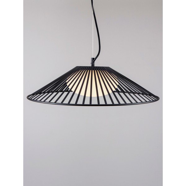 Matēti melna metāla LED piekaramā lampa ar stikla abažūru ø 50 cm Brume – Nova Luce-image-3