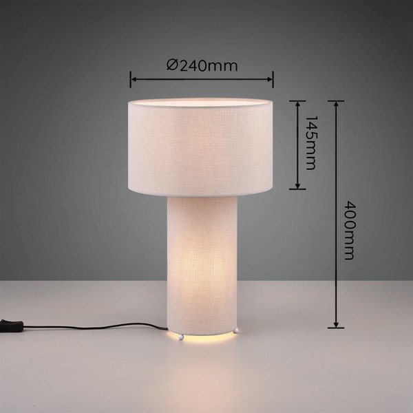 Gaiši pelēka galda lampa (augstums 40 cm) Bale – Trio-image-3