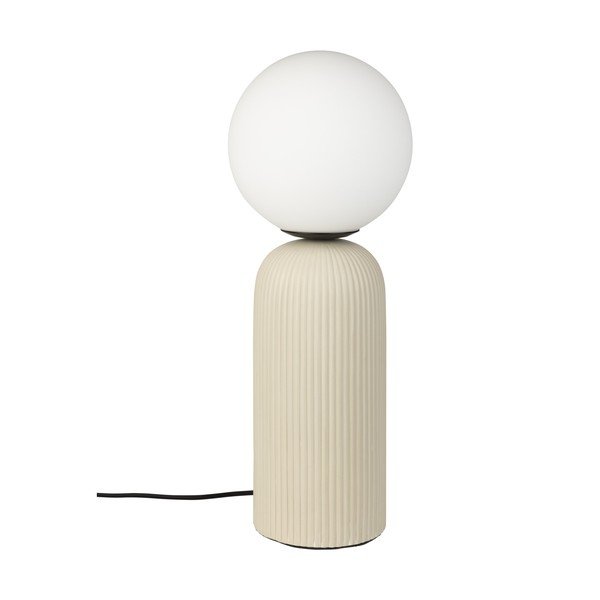 Bēša keramikas galda lampa ar stikla abažūru (augstums 53 cm) Dash – Zuiver