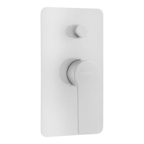 Balts iebūvēts jaucējkrāns dušai (ar 2 izvadiem) Pax – Sapho