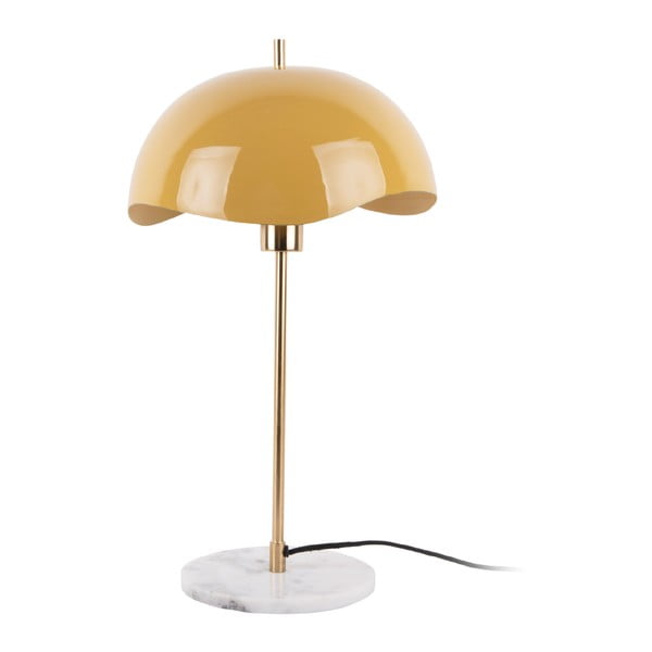 Okera dzeltena galda lampa (augstums 56 cm)  Waved Dome – Leitmotiv