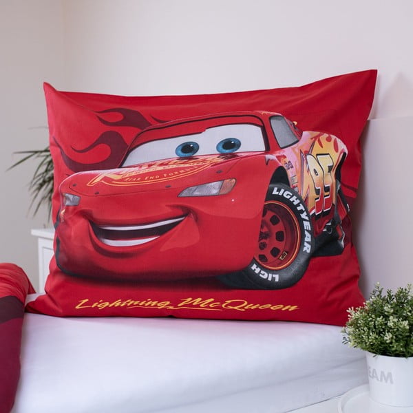 Sarkana vienguļamā kokvilnas bērnu gultas veļa 140x200 cm Cars "Legend" – Jerry Fabrics-image-3