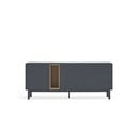 Tumši pelēka zema kumode 180x76 cm Corvo – Teulat