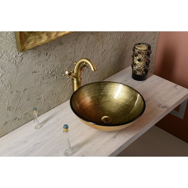 Bronzas krāsas stāvošs jaucējkrāns izlietnei Antea – Sapho-image-2