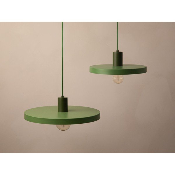 Zaļa metāla piekaramā lampa ø 30 cm Ori – Micadoni -image-1