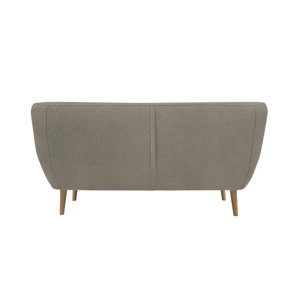 Brūns divvietīgs dīvāns ar gaišām kājām Mazzini Sofas Sicile-image-1