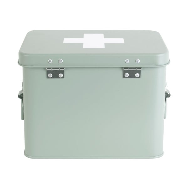 Piparmētru zaļa metāla aptieciņas kaste PT LIVING Medicine, platums 21,5 cm-image-4