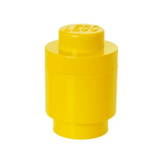 Dzeltena LEGO® apaļa glabāšanas kaste, ⌀ 12,5 cm