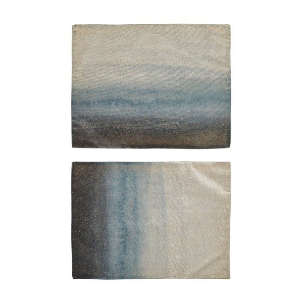 2 paliktņu komplekts ar zilām detaļām Villa Collection, 45 x 35 cm