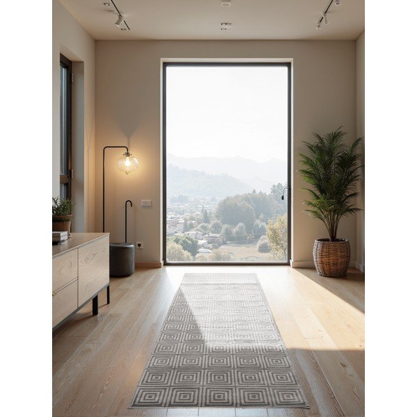 Pelēks celiņa paklājs 80x240 cm Perles Tourmaline – Elle Decoration-image-1