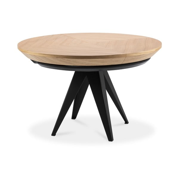 Apaļš izvelkams ēdamgalds ar papildu galda virsmu ar ozolkoka imitācijas galda virsmu ø 120 cm Magnus – Windsor & Co Sofas