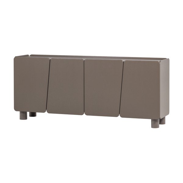 Brūna priedes masīvkoka kumode 200x85x45 cm Root – WOOOD